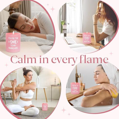 IDELTIME Friendship Gifts for Women, Funny Friend Candle, Best Friend Christmas Birthday Gifts for Women, Bestie Gift for Bestie Sister BFF, You’re The She to My Nanigans Soy Wax Scented Candle in Kuwait