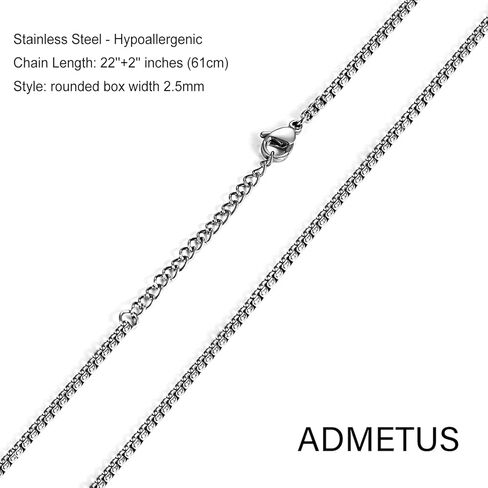 ADMETUS 925 فضة ثور المطرقة قلادة فايكنغ Mjolnir قلادة مجوهرات هدايا للرجال مع 2.5 مللي متر 22 "+ 2" رولو سلسلة in Kuwait