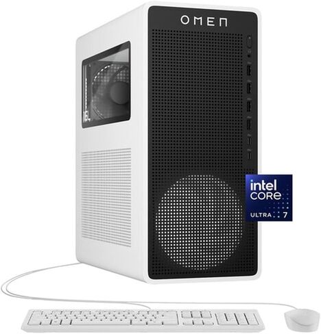HP Omen 45L Gaming Desktop ، Intel Core Ultra 7 265K ، 32 GB RAM ، 1 TB SSD ، NVIDIA GEFORCE RTX 5070 TI ، Windows 11 Pro ، Microsoft CoPilot ، Glass Fraded ، GT22-3060 (2025) in Kuwait