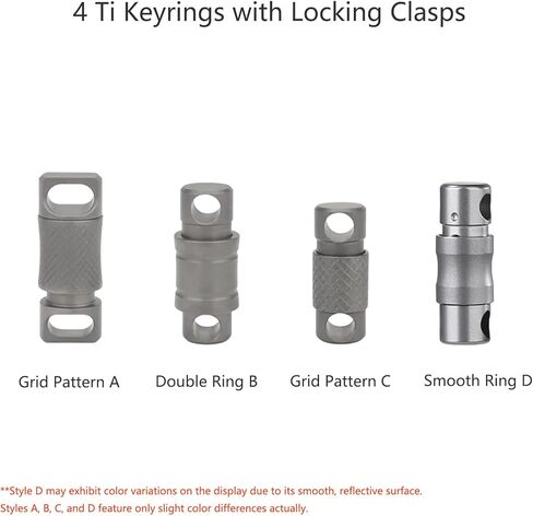 TONYFY Titanium Quick Release Keychain, 360° Swivel Key Ring Clip with Double-End Lock, Heavy Duty EDC Key Holder for Men in Saudi Arabia