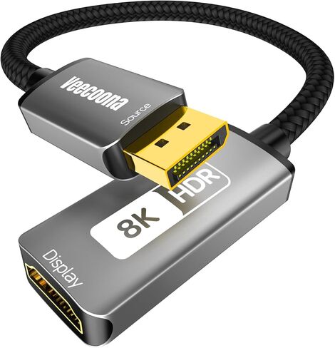 DisplayPort to Dual HDMI Adapter 1 in 2 Out | 4K60Hz, DP Source to HDMI Splitter Extended Display port splitter for Dual monitors, for Desktop,Laptop,NVIDIA, AMD Graphics Card - MACOS Not Support MST in Saudi Arabia