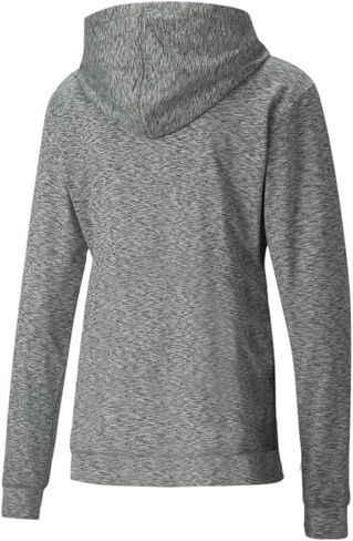 سترة بغطاء للرأس Studio Yogini للسيدات من PUMA ملابس خارجية رياضية كاجوال بتقنية الراحة - رمادي - مقاس XS in Saudi Arabia