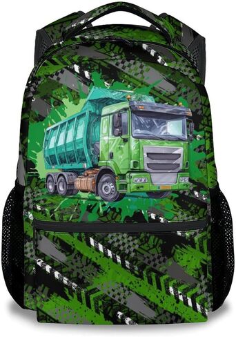 Kids Bookbag - Motorcycle Backpack for Boys - 17 Inch School Backpack for Primary Middle - Cool School Bag for Children in Kuwait