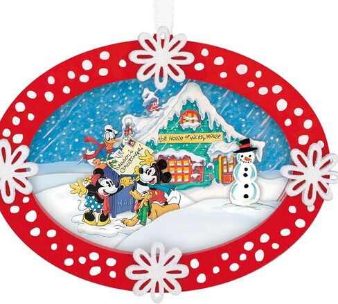 Hallmark Keepsake Christmas Ornament 2025, Disney Mickey and Friends Sending Season's Greetings, Papercraft, Gifts for Disney Fans in Saudi Arabia