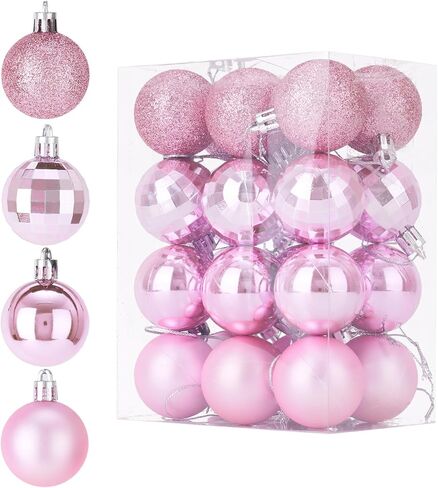 Diahom عيد الميلاد الكرة 24ct 1.57 بوصة بيضاء صغيرة عيد الميلاد شنقا الحلي للأشجار إكليل إكليل حفل زفاف ديكور المنزل مكتب متجر in Kuwait