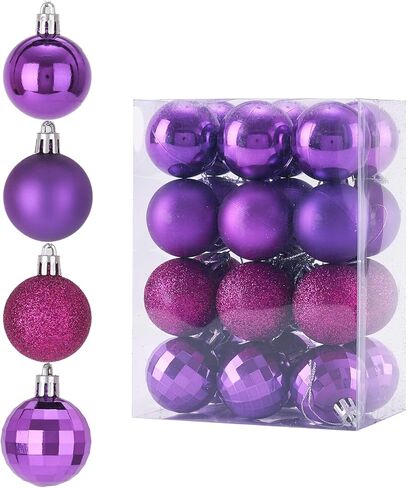 Diahom عيد الميلاد الكرة 24ct 1.57 بوصة بيضاء صغيرة عيد الميلاد شنقا الحلي للأشجار إكليل إكليل حفل زفاف ديكور المنزل مكتب متجر in Kuwait