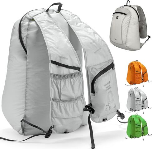 HIKEMAN 20L Lightweight Packable Backpack for Man Woman, Ultra Light Foldable Water Resistan Hiking Daypack for Travel (Gray) in Saudi Arabia