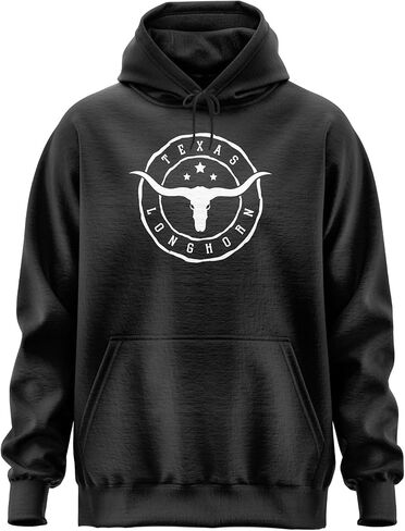 Thread and Ink Texas Longhorn Logo Hoodie, Unisex Quality Pullover Hoody, Classic Texas Cowboy Hoodie in Saudi Arabia