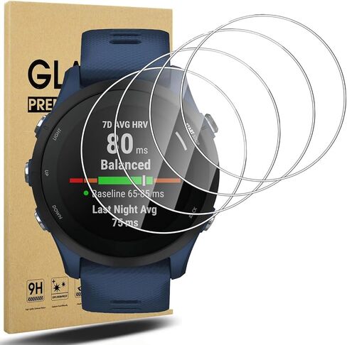 4 Pack Anti-Scratch Film for Garmin Forerunner 165 Screen Protector, 9H Hardness Tempered Glass Full Protective in Kuwait