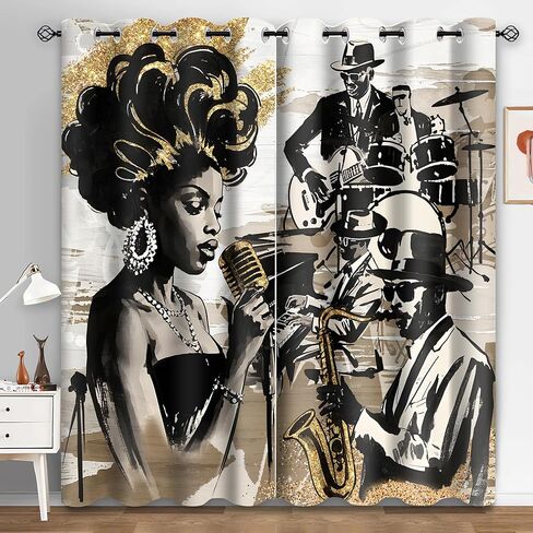 Black Woman Curtains African American Black Girl Blackout Curtain Gorgeous Pink Gold Flower Funny Inspirational Quotes Drape for Lady Bedroom Living Room 4284inch 2Panel HI022YL in Saudi Arabia