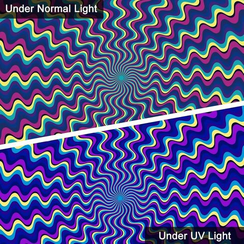 WEBEEDY Blacklight Trippy نسيج الجدار شنقا خطوط مخدر الأشعة فوق البنفسجية نسيج بوهو جماليات Blacklight ملصقات مجردة خلفية جدار الفن لغرفة النوم غرفة المعيشة خلفية الصورة، 59 × 51 بوصة in Saudi Arabia
