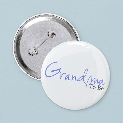 CafePress Grandma To Be (Blue Script) Button 2.25" Round Pinback Button in Saudi Arabia