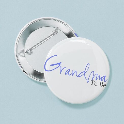 CafePress Grandma To Be (Blue Script) Button 2.25" Round Pinback Button in Saudi Arabia