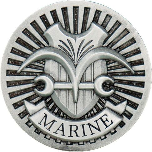 One Piece Limited Edition Marine Pin Badge, 42mm diameter, Metal in Saudi Arabia