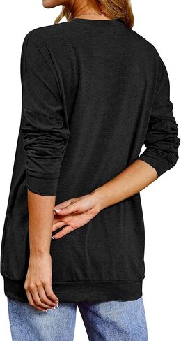 ROSSOSSOR 55th Birthday Shirts for Women Long Sleeve Tunic Tops with Pocket 55 Birthday Queen Sassy Classy Fabulous in Saudi Arabia