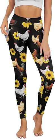 JEOCODY Leggings for Women with Pockets Casual High Waist Tummy Control Pants Soft Slimming Yoga Pants in Saudi Arabia