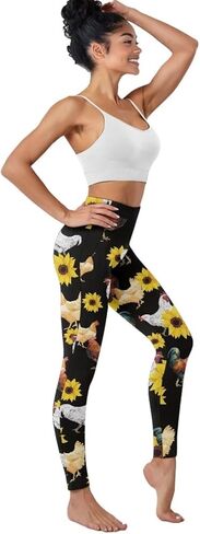 JEOCODY Leggings for Women with Pockets Casual High Waist Tummy Control Pants Soft Slimming Yoga Pants in Saudi Arabia