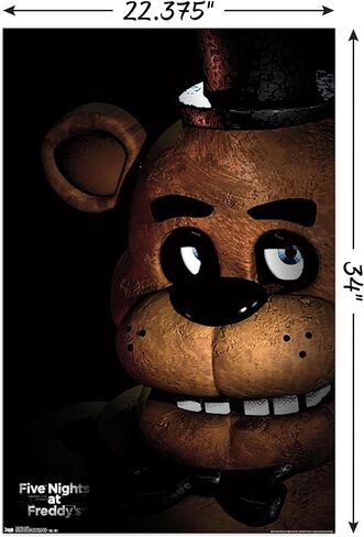 Trends International Five Nights at Freddy's - ملصق حائط فريدي، 22.375 بوصة × 34 بوصة، نسخة غير مؤطرة in Kuwait