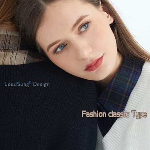 LoudSung Fake Collar Detachable Blouse False Collar Half Shirts Collar Plaid Designed Cotton Top Elegant for Women 2PCS in Saudi Arabia