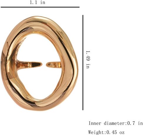 NLMSKI Chunky Irregular Hollow Oval Statement Ring For Women Adjustable Open Band Geometric Fashion Jewelry Gold Tone Or Silver Tone in Saudi Arabia