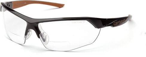 Carhartt - CHB1110TR20 Braswell نظارات أمان للقراءة ثنائية البؤرة مضادة للضباب لحماية العين، إطار أسود، عدسة شفافة، 2.0 ديوبتر in Kuwait