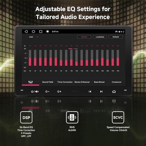 S8 Gen3 Double DIN Car Stereo 9 بوصة ، 4G+32G QLED اللاسلكي CARPLAY & Android Auto & Android OS مع 4G/Wi-Fi/Dual BT/USB الربط in Saudi Arabia