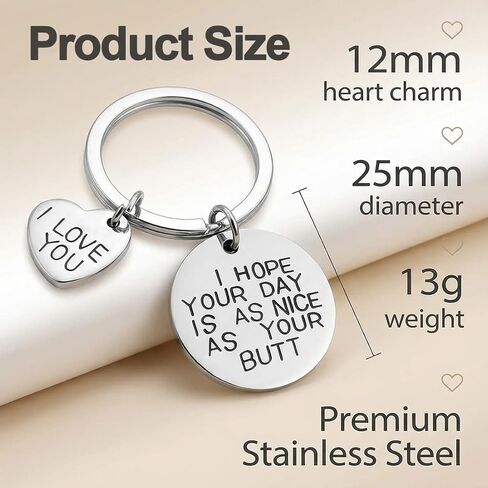 I Hope Your Day is As Nice As Your Butt Keychain Boyfriend Girlfriend Gifts Keyring I Love You Wife Husband Gifts in Saudi Arabia