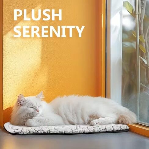 Extra Warm Thermal Cat Dog Mat, Ultra Soft Cat Pet Rug for Indoor Outdoor with Removable Cover Non-Slip Bottom Washable(20"x15.7") in Saudi Arabia