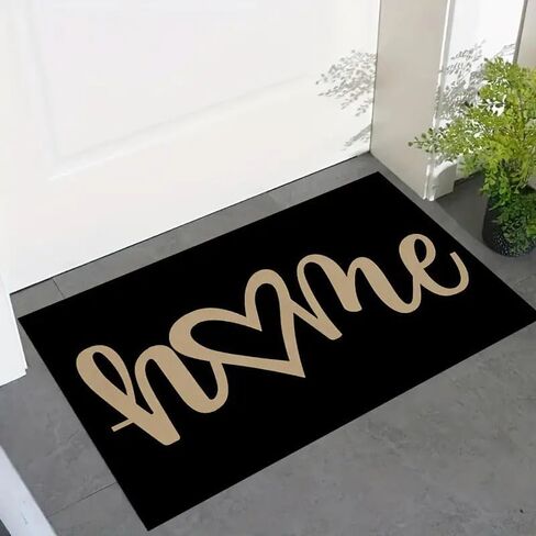 Love Heart Doormat Thin Version 1pc, Washable Floor Mat for Entry Door, Bathroom, Living Room, Laundry Room mat(19.68 * 31.49inches) in Saudi Arabia