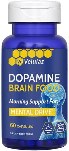 Dopamine Brain Nutritional Supplement - Dopamine &Magnesium Complex Formula for Concentration Support, Morning Mental Drive & Focus - Allergen-Free Mental Clarity Supplement, Professional Packaging in Saudi Arabia