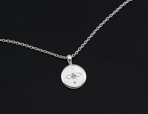 A Charmed Impression Gold Lotus Crystal Disc Necklace - To My Daughter Gift in Saudi Arabia