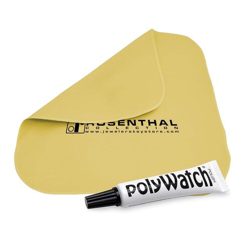 1 Polywatch Plastic Watch Crystal Clastal Scratch Remover Polish مع قطعة قماش من الألياف الدقيقة in Saudi Arabia