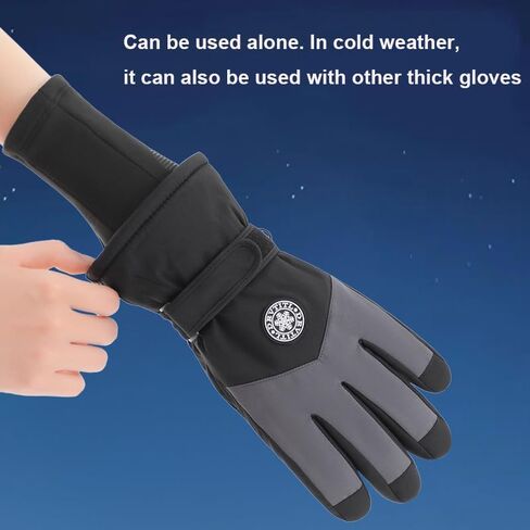 INOGIH Winter Full Finger Liner Thermal Warm Touch Screen Cyling Gloves Windproof Warm Anti-Slip Gloves for Running, Biking, Workout in Saudi Arabia