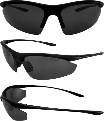 نظارات Epoch Eyewear Cadence الرياضية بإطار أسود وعدسات دخان مستقطبة فائقة الكارهة للماء in Saudi Arabia