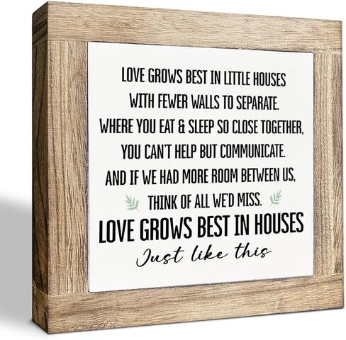 Family Signs Decor, Ohaha Means Family Sign, Decorative Wooden Table Sign, Rustic Farmhouse Home Decor, Shelf Decoration, Wood Block Box Plaque for Living Room, Housewarming Gifts 5.9X5.9X0.7inches in Kuwait