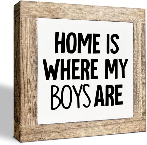 Family Signs Decor, Ohaha Means Family Sign, Decorative Wooden Table Sign, Rustic Farmhouse Home Decor, Shelf Decoration, Wood Block Box Plaque for Living Room, Housewarming Gifts 5.9X5.9X0.7inches in Kuwait