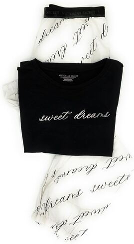 Victoria's Secret Flannel Jogger Short Sleeve Tee-jama Set in Saudi Arabia