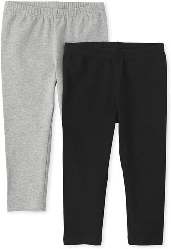 The Children's Place,Girls,Assorted Everyday Capri Leggings,Solid Multicolor 5-Pack,Small in Kuwait