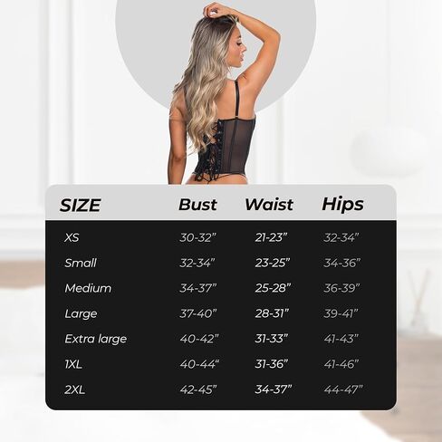 Lace Corset For Women: Roma Essentials Lace Lingerie Corset Bustier Underwire Balconette Cup Steel Boning Lace Up Back Outfit in Saudi Arabia