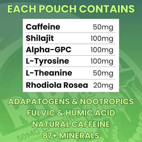 Immortal Drip RIP Nootropic Energy Pouches (Wintergreen) – 5 Cans – 15 Pouches per Can – Clean Energy & Focus Support – 50mg Caffeine, Shilajit, Alpha-GPC, L-Tyrosine, Rhodiola in Saudi Arabia
