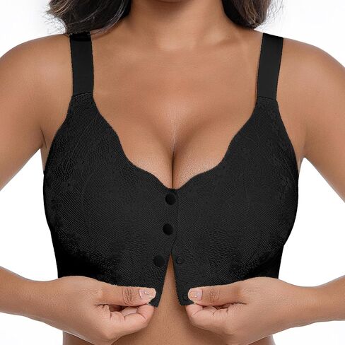 Iwollence Womens Front Snap Closure Daisy Bras Soft Safelifless Wireless Bralettes Bralettes Comfort Cover Coverage Bra in Kuwait