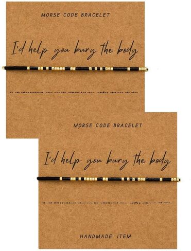 3pcs Morse Code Bracelets for Women Funny ، لقد ساعدتك في دفن أساور الجسم المجوهرات المجوهرات بالجملة in Kuwait