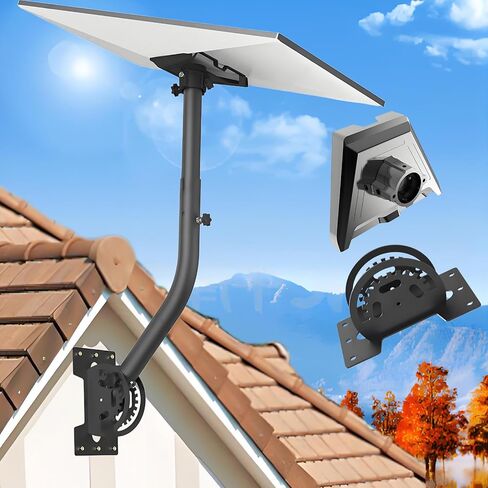 Starlink Gen 3 Wall & Roof Mount Kit ، 180 درجة قابلة للتعديل مع محول سبيكة الألمنيوم Gen 3 أنابيب ， تصميم مقاوم للطقس لأطباق القمر الصناعي و RV ， التثبيت السهل （الحديد الرمادي） in Kuwait