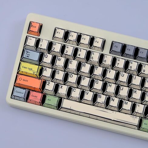 PBT Keycaps Set 151 Keys, Cherry Profile Custom Keycaps 60 65 75 100 Percent for 61/64/68/84/87/100/104/108 Retro Gaming Mechanical Keyboard in Saudi Arabia