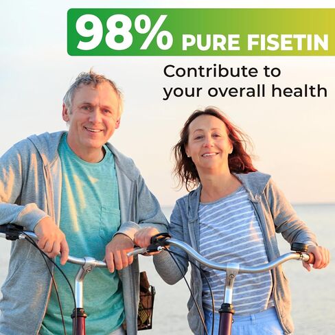 Kayseari Fisetin 1200mg Liposomal Fisetin Supplements 98% Pure Fisetin Polyphenols Antioxidants Immunity Health Aging Cognitive Support Non-GMO 120 Capsules in Saudi Arabia