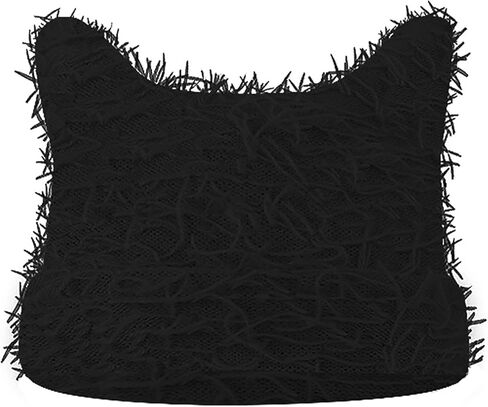 CORIRESHA Women's Cute Cat Ear Beanie Y2K Fuzzy Distressed Hat Grunge Emo Clothes in Saudi Arabia