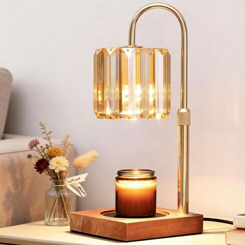 شمعة دافئة مصباح مع مؤقت ، شمعة كهربائية قابلة للضايق Wamer قابلة للتعديل ، مصباح شمعة حديثة زجاجية ، أسود ، ديكور المنزل الأنيق in Kuwait