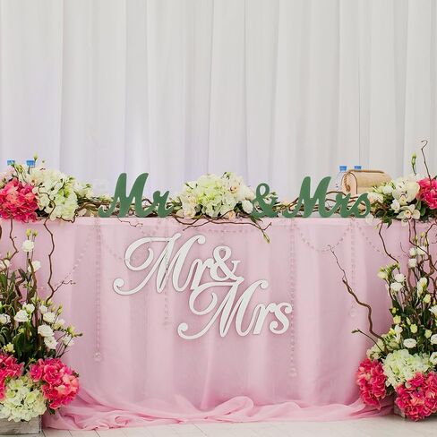 AceOrbit Sage Green 3 قطع Mr & Mrs Sign Table Decor Sweetheart Mr and Miss حروف خشبية قائمة بذاتها علامة زفاف ريفية لطاولة الزفاف لحفلات الزفاف كشك الصور الدعائم لوازم الزينة in Kuwait