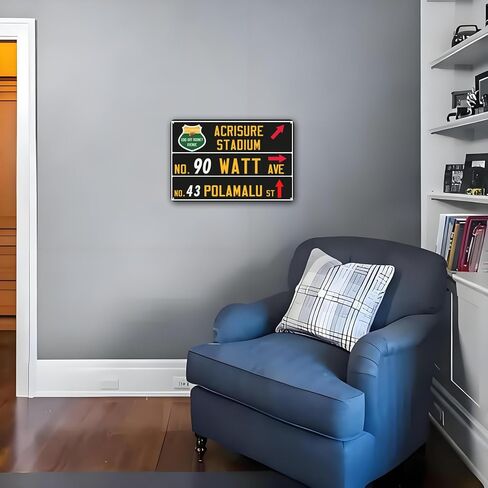 12" x 8" Steeler Wall Decor Art Poster, Pittsburgh Football Metal Tin Sign, Steeler Gifts for Boys Men Home Room Decor in Saudi Arabia