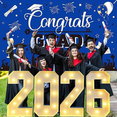 2.3FT Marquee Numbers Lights 2026 Sign, Light up letters for New Year Decorations 2026 Graduation Decoration, Class of 2026 for College High School Senior Kindergarten Graduation Party Favor Supplies in Saudi Arabia